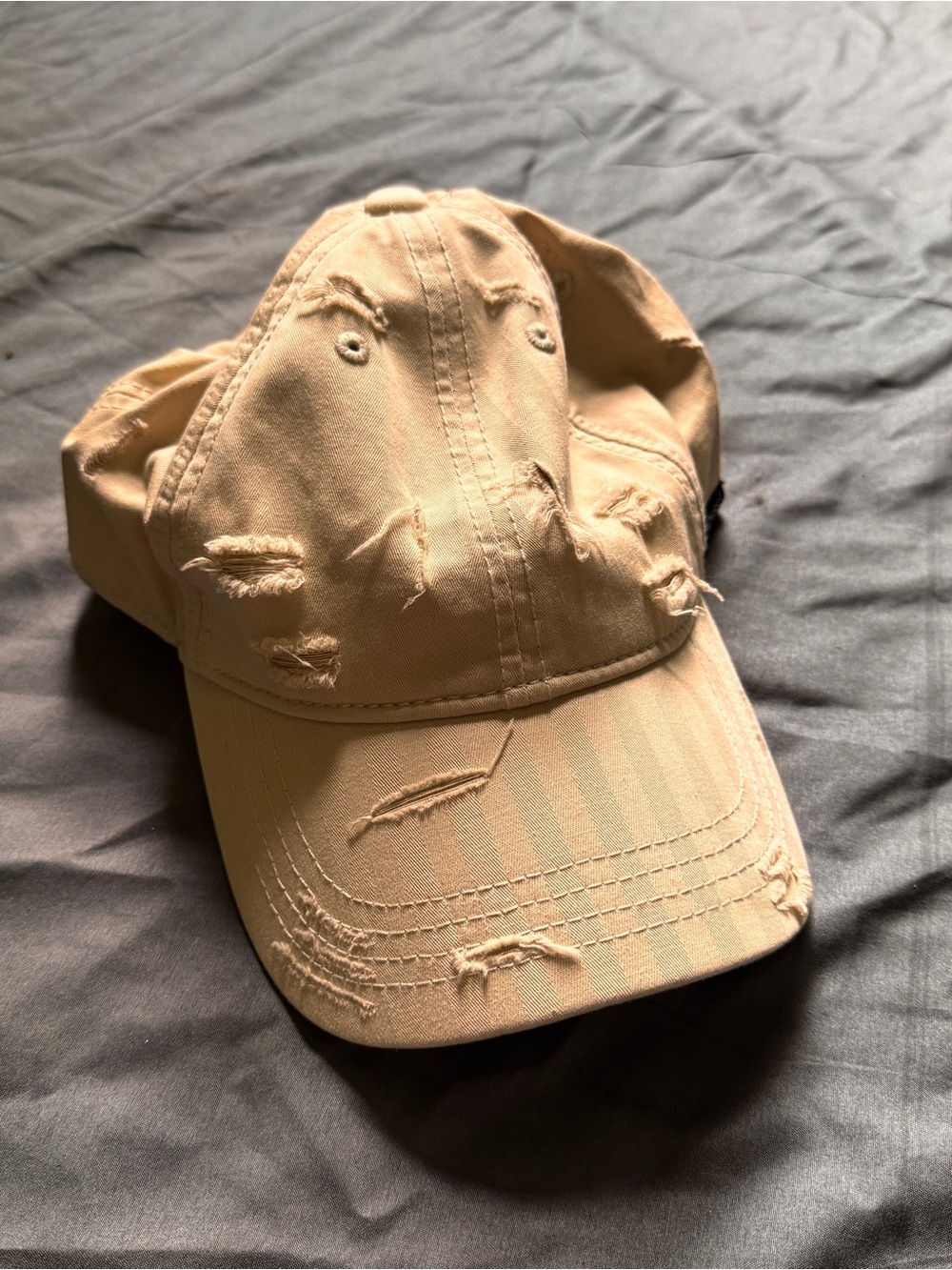 Cacuss Tan Distressed Hat